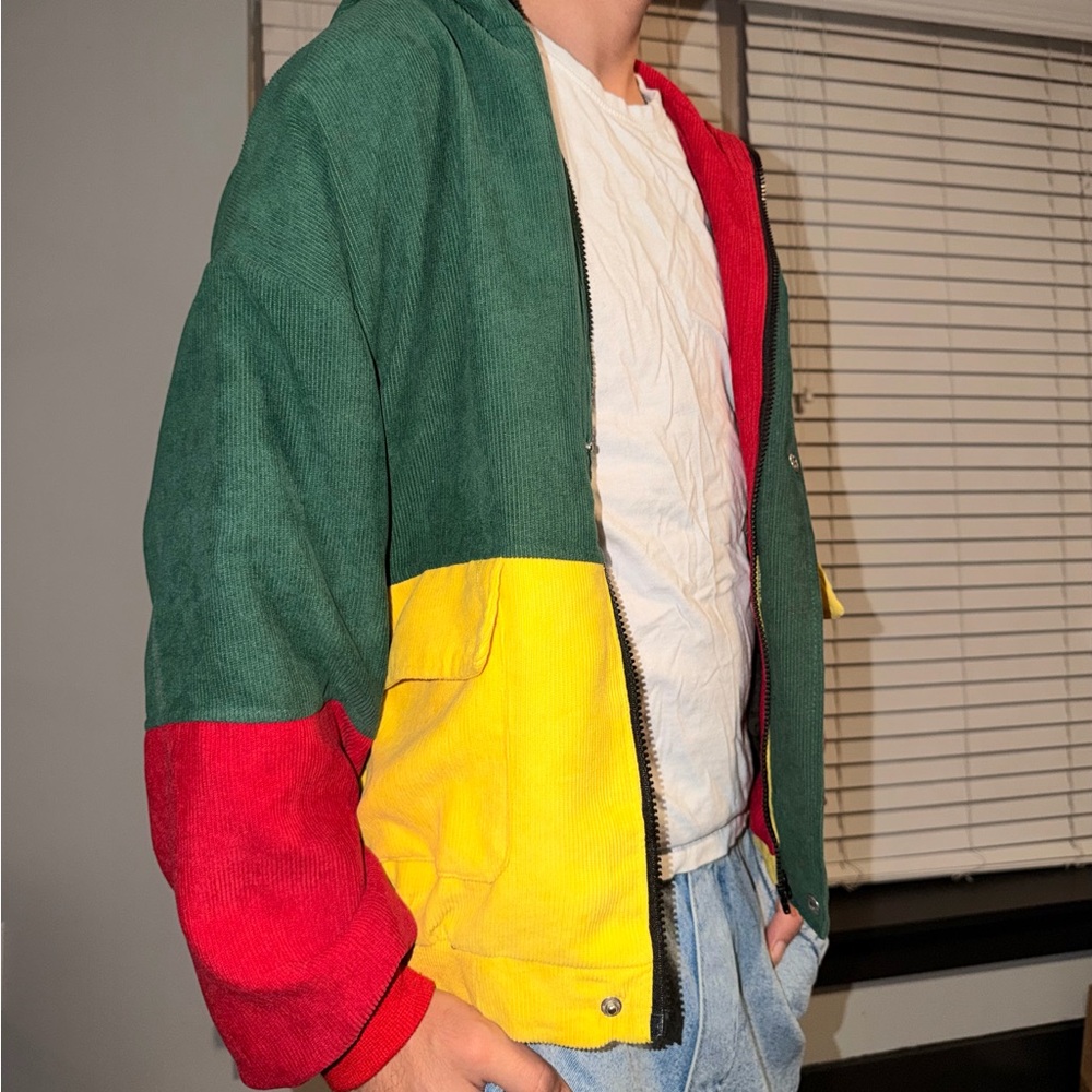 Colorblock Jacket with Pockets